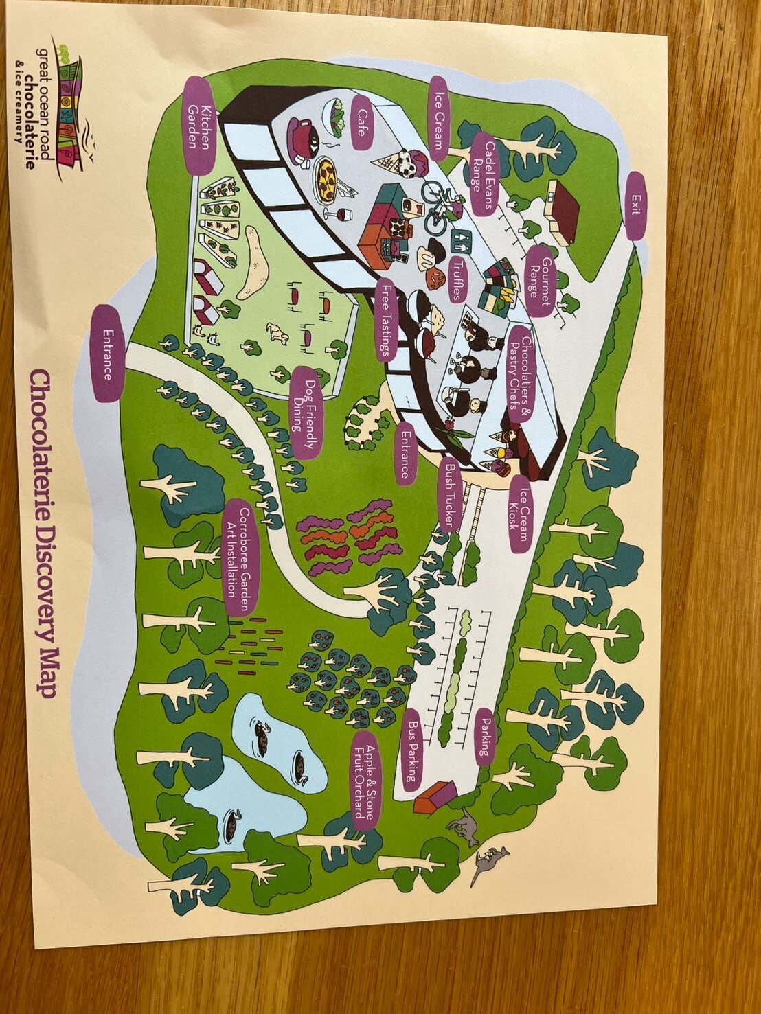 chocolaterie great ocean road map 1